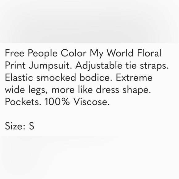 Free People My World jumpsuit New S oversized - Picture 7 of 7